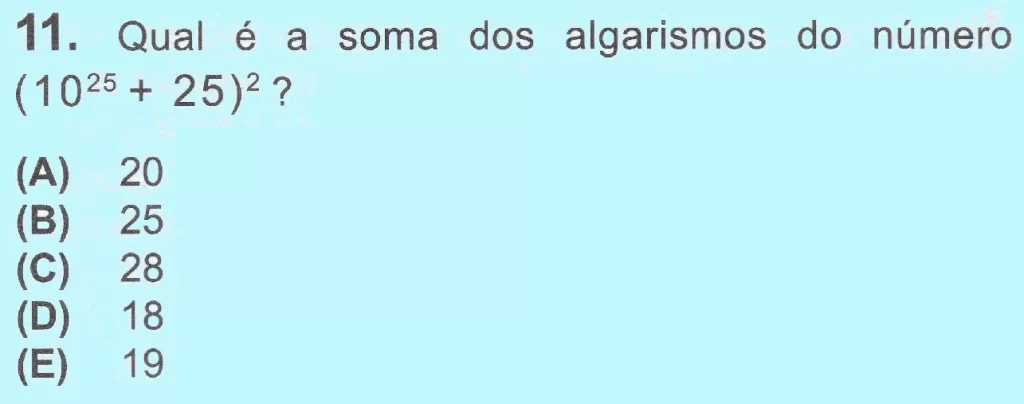 OBMEP 2025 nível 3 questão 11